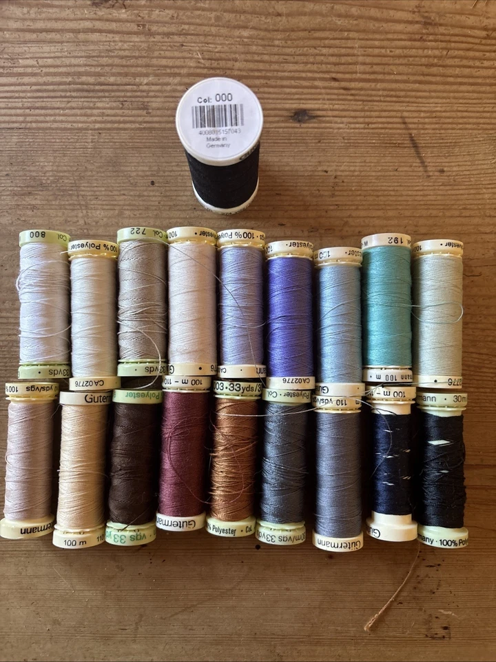 Gutermann Sew-All Thread Bundle x19 Reels Assorted Colours Vintage Sewing Cotton - Image 4 of 4