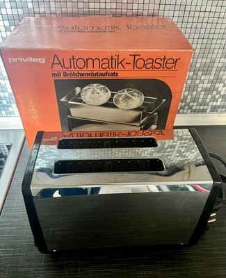 Privileg Automatik Toaster Chrom Silber ohne Brötchenaufsatz Retro Vintage 80er