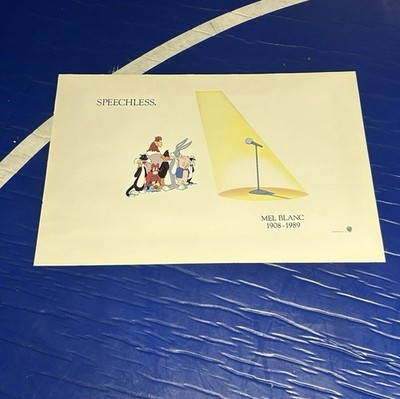 Mel Blanc ''SPEECHLESS'' Art Print Warner Bros Loony Tunes 1908-1989