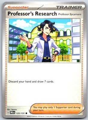 Professor's Research [Professor Sycamore] 125 C Prismatic Evolutions Pokemon NM