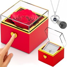 Preserved Roses Necklace Box   Birthday Gifts For Women,Gifts For Wife, Girlfr
