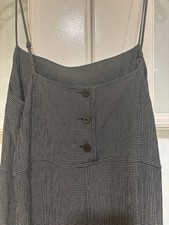 Express Women’s Elegant Casual Maxi Dress Gray, Back Slit, Size 1/2, Buttons