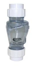 200-CU20 PVC Swing/Spring Combination Check Valve, Clear, 2" Union