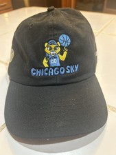 black Chicago Sky baseball cap featuring embroidered artwork