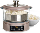 3L Glass Low Carb Rice Cooker - Makes 6 Cups Low Sugar Rice with Auto Lift Filte