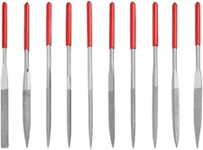 10-Piece Diamond Needle File Set 3X140Mm Small Metal Riffler Files Jewelers File