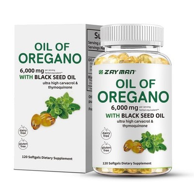 Oregano Oil 6000mg 120 Softgels Capsules Pills Contains Carvacrol Immue Support