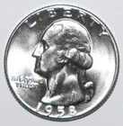 1958 Washington Quarter CHOICE BRILLIANT UNCIRCULATED (L257)