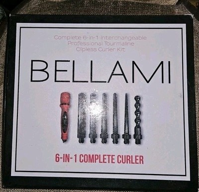 BELLAMI 6-in-1 Complete Curler Professional Tourmaline Clipless Kit