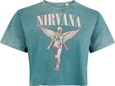 Nirvana T-Shirt Damen Angel blue Band-Merch, Bands