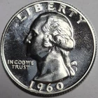 1960 Washington Silver Proof Quarter.