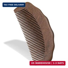 Wooden Comb, Natural Sandalwood Wide Tooth Combs Handmade Anti-Static Wood Comb