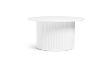 Luan Slatted Coffee Table White Modern Living Room Furniture