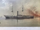 CIVIL WAR era LITHOGRAPHS of U.S. STEAMERS "POWHATAN" & "GOLDEN GATE"