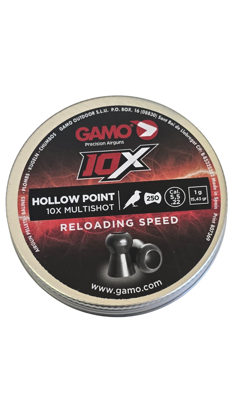 PALLINI 4 5 4.5 45 MM  PIOMBINI A GAS CO2 Gamo HOLLOW POINT