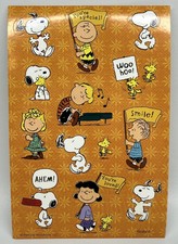 Peanuts Characters Stickers Snoopy Charlie Brown Encouragements 1 Sheet 13 Stkrs