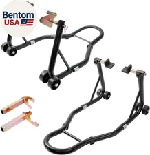 Motorcycle Stand Lift 850Lbs Front Rear Combo Stand Lift Stand Front Wheel Fork 