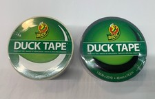 New- lot Of 2 Duck Brand 1.88 in. x 20 yd. Black Duct Tape And White Duct Tape