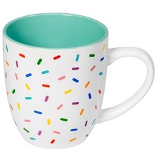 Mint Green Cute Coffee Mug with Rainbow Sprinkles | Birthday Cake Mint Green RS