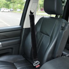 Amooca Soft Faux Fur Universal Fit Seatbelt Cover Car 25.6in 1pack, Black