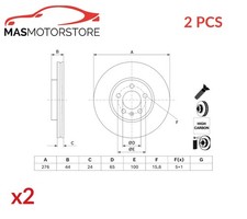 BREMSSCHEIBEN SATZ PAAR VORNE BOSCH 0 986 479 H71 2PCS A FÜR VW POLO VI,T-CROSS