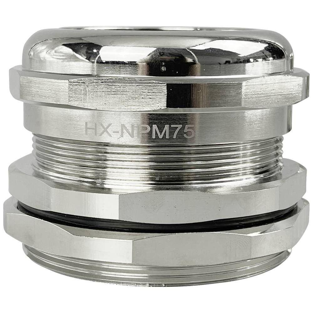 Presse-étoupe M75 TRU COMPONENTS en laiton nickelé pour câble industriel