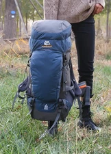 Hiking Backpack Internal Frame 65L Climbing Camping Pack Waterproof Rain Cover