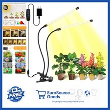Full Spectrum Plant Grow Light with Adjustable Arm and Timer for Indoor Use