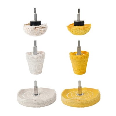 Aluminum Wheel Polishing Kit Drill Buffing Car Motorcycle Rim Chrome Stainl 6Pcs