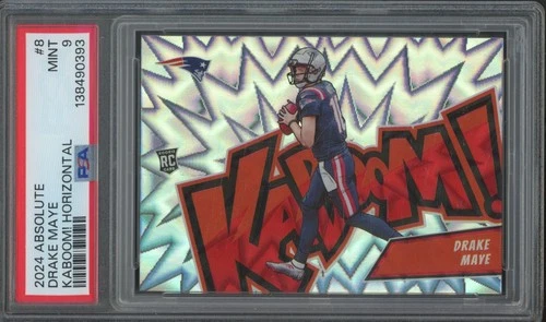 2024 Panini Absolute Kaboom! #8 Drake Maye RC Rookie SP Case Hit Mint PSA 9