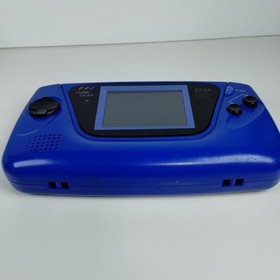 Sega Game Gear - Works, Recapped, LCD Screen Mod, Glass Lens, Clean Blue Shell 