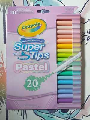 CRAYOLA: SUPER TIPS PASTEL X 20PK