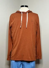 Duck Camp Hoodie Mens Large Rust Stretch Long Sleeeve Drawstring Pullover