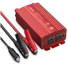 BESTEK 500W Pure Sine Wave Power Inverter DC 12V to 110V AC with 2 Outlets