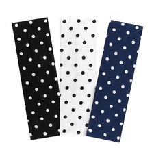 Polka Dot Headbands for Women 3 PCS Stretchy Wide Headbands