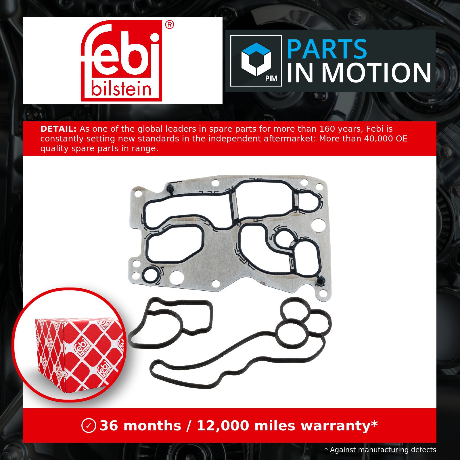 GASKET SET OIL COOLER 193346 FOR MINI BMW 2/F0/F87/F3/X3/F5/F1/E9 X1/E84C 2.0L - Image 6