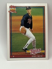 1991 Topps #578 Dave West Minnesota Twins
