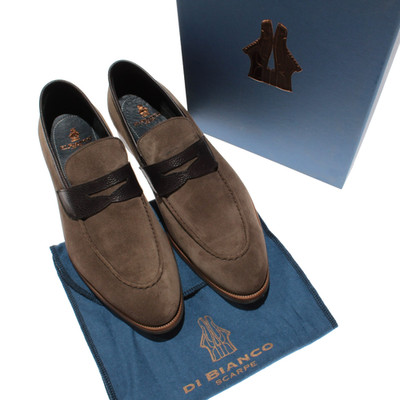 Di Bianco NWB Brera Suede / Scozzina Loafers Size 42.5 (US 9.5) Dark Bark Brown