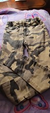 Gently Used Red Camel Girls Camo Pants, Asjustable Waist Size 8
