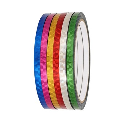 Glitter Holographic Prism Tape 6 Rolls 0.2'' Reflective Glitter Sparkle Tape R...
