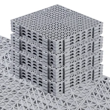 12PCS Interlocking Drainage Mat, 12" x 12" Non-Slip Splicing Rubber Drainage ...