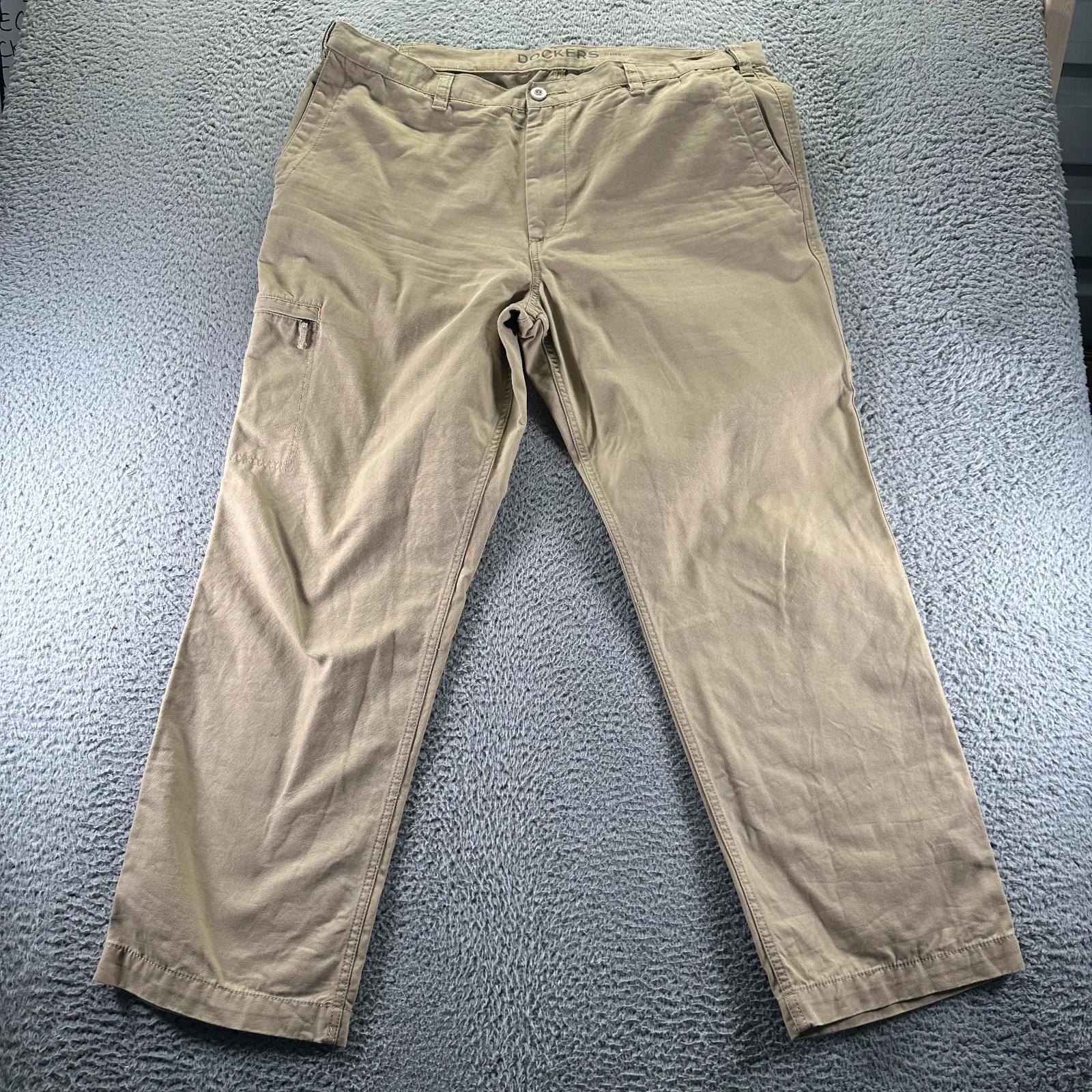 Dockers Pant Mens 40x32 Brown Cotton Khakis Straight Leg Classic Fit Workwear
