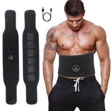 Rechargeable EMS Abdominal Muscle Stimulator ABS Trainer Toner Fitness Belt