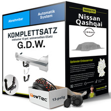 Anhängerkupplung abnehmbar für NISSAN Qashqai +E-Satz NEU ABE PKW