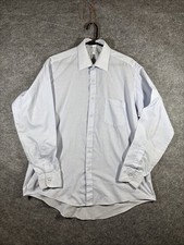 Vintage Van Heusen Shirt Mens 16 35 Green Button Up Long Sleeve Pocket Blue