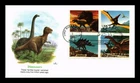 DR JIM STAMPS US COVER DINOSAURS FIRST DAY ISSUE SETENANT FLEETWOOD