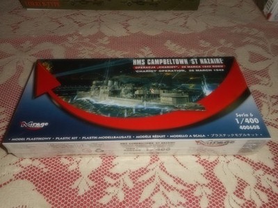 MIRAGE 400608, 1/400 HMS CAMPBELTOWN''ST NAZAIRE'' PLASTIC SHIP MODEL KIT