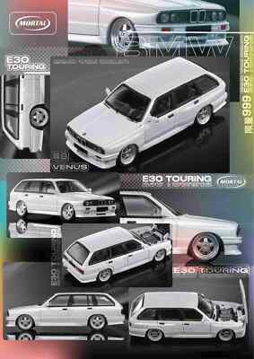 Mortal 1:64 BMW E30 M3 Wagon Openable Hood Diecast Toys Models Gifts Collection