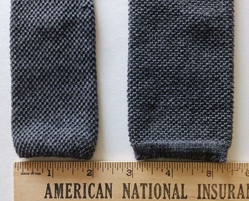 Brooks Brothers Men's Knit Tie Square End Solid Gray 100% Wool Made in Italy Vtg - Imagen 7 de 16