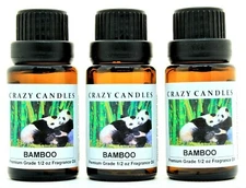 3 Bamboo 1/2oz Premium Grade Scented Fragrance Oil Crazy Candles